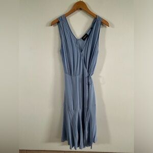 The Kooples Womens Dress Blue Wrap Sleeveless